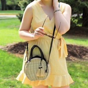 BRAND NEW WICKER HANDBAG